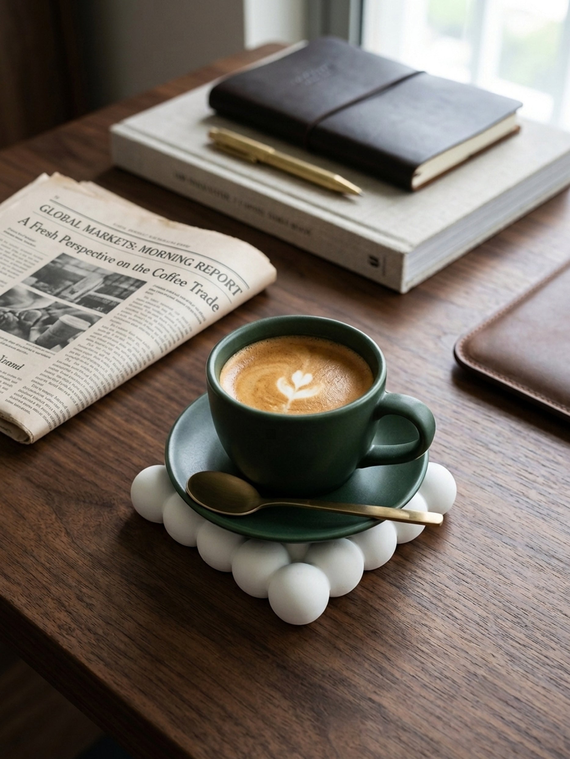 Set of 4 Bubble Coasters – Modern Table Decor & Drink Mats