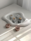 Handmade Jesmonite Ring Holder Set – 8 Pieces Marble Effect Jewelry Organizers